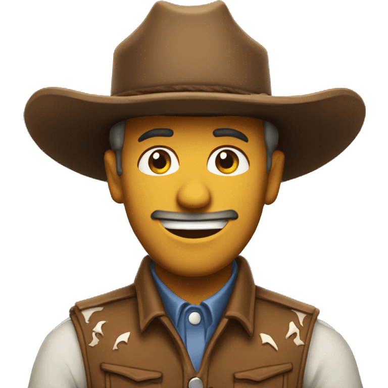 Smirking cowboy emoji