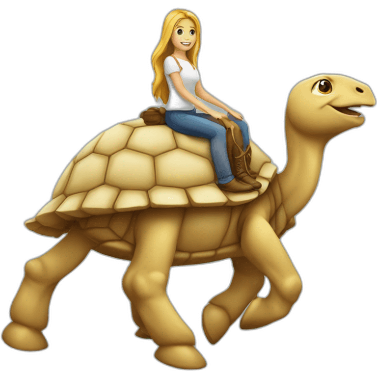 Cheval sur une tortue emoji