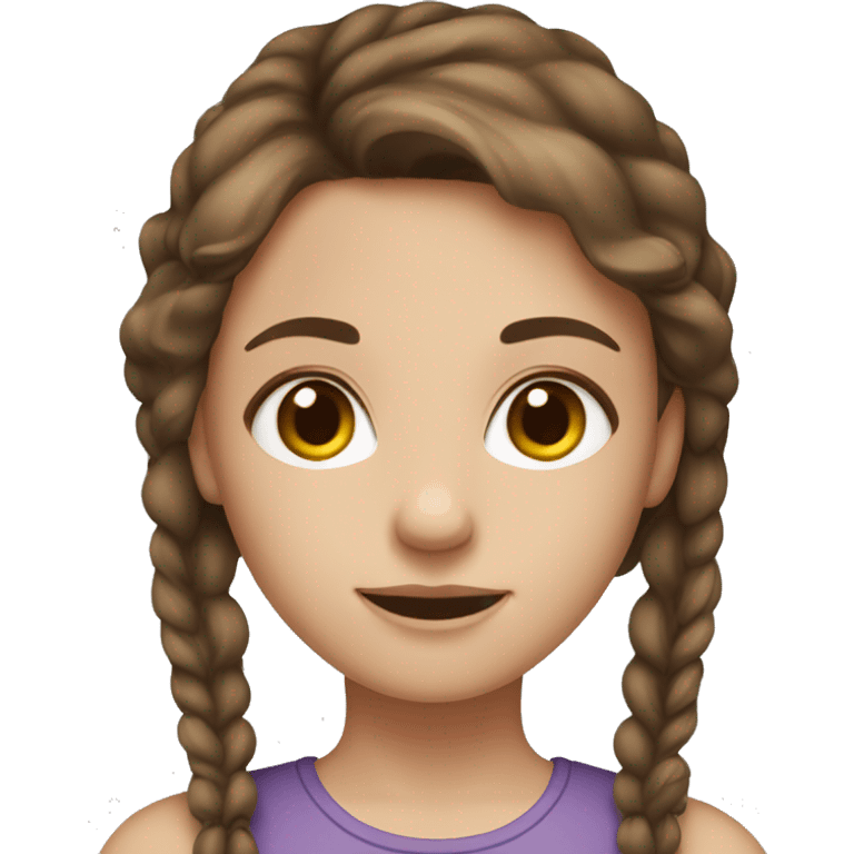 girl with brown hair, hazel eyes and fair skin emoji