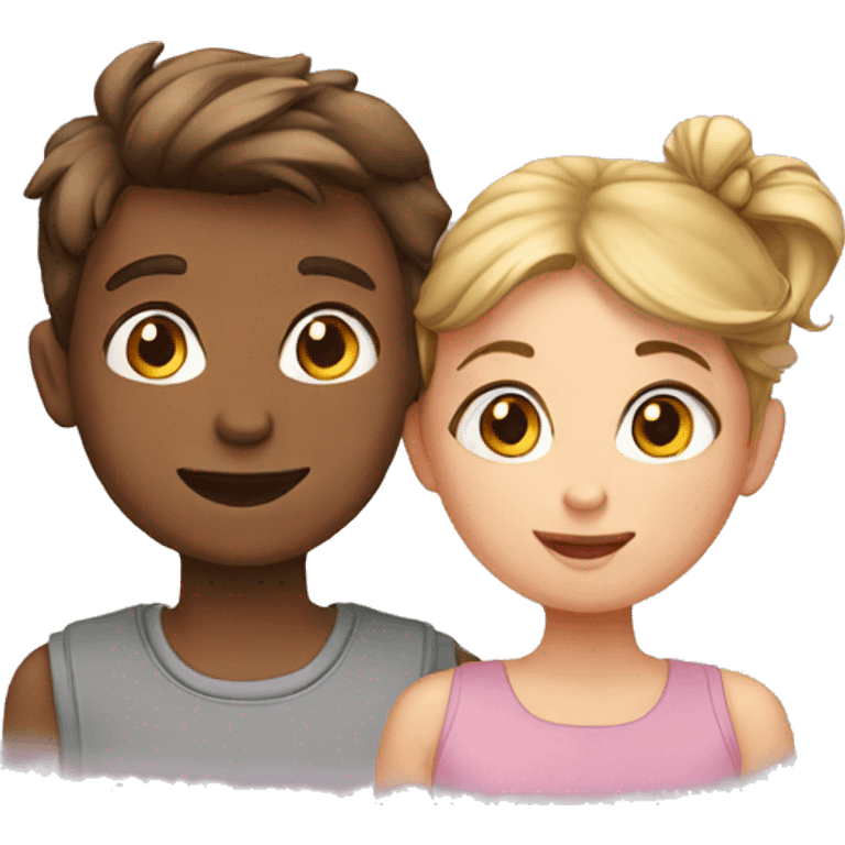 Boy with girl emoji