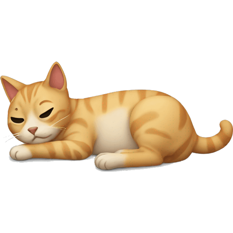 Cat lying unconscious emoji