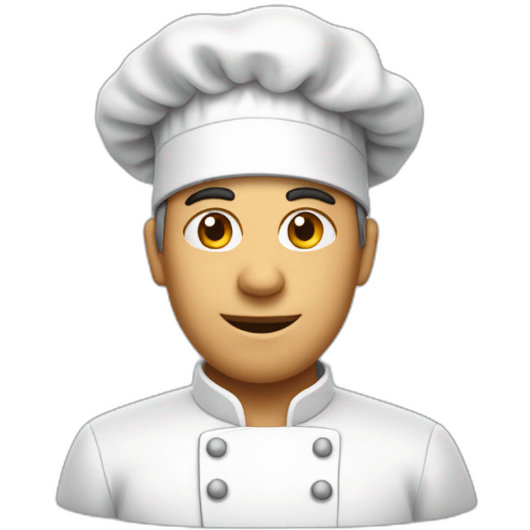 A cook in a white chef's hat emoji