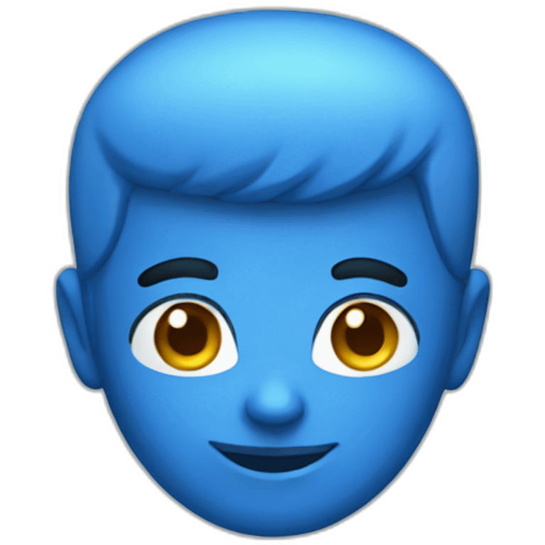 Chat bleu emoji