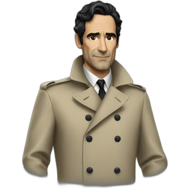 Ben Chaplin elegant trench coat emoji