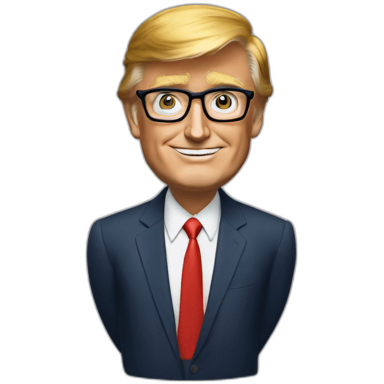 Donald trump sur le dos de Bill Gates emoji