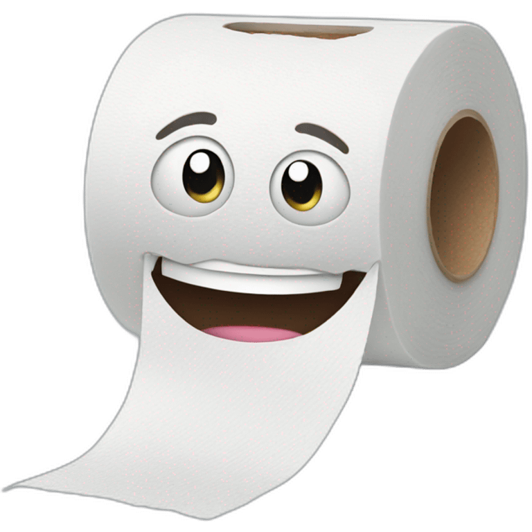 Happy toilet paper emoji