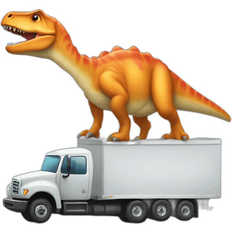 dinosaure qui a la forme d’un camion emoji