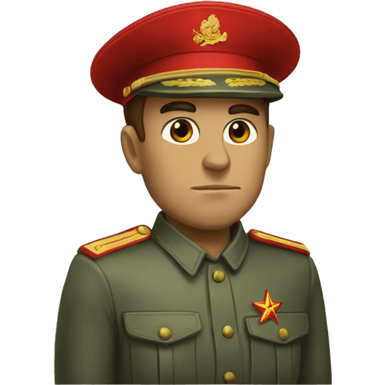 ussr soldier serious  emoji