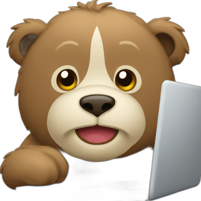 oso con una laptop emoji