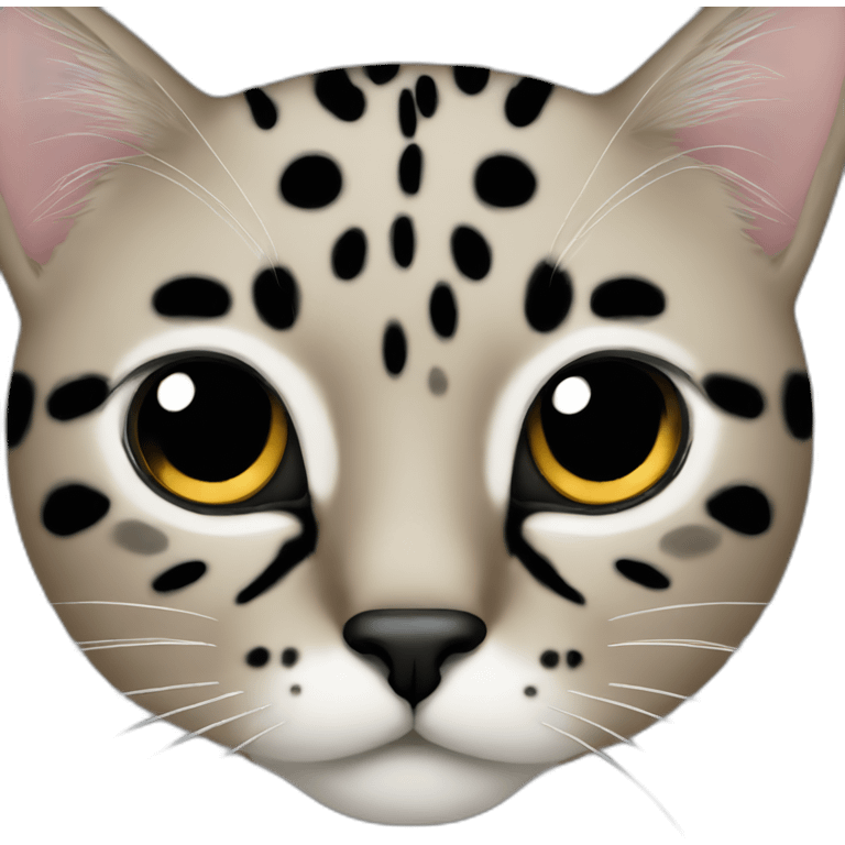 Cat with black spots emoji