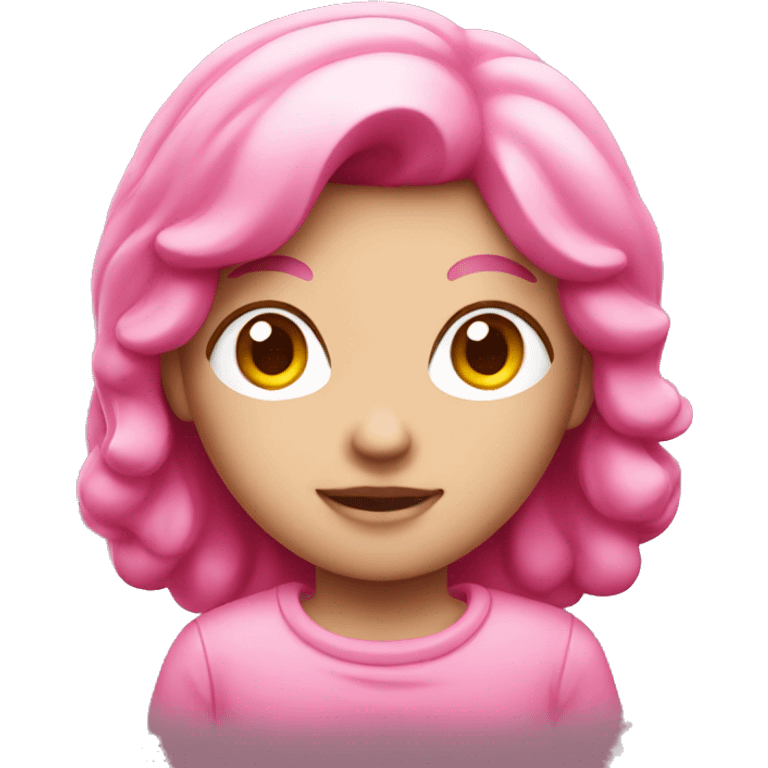 Pink statue in apple emojis emoji