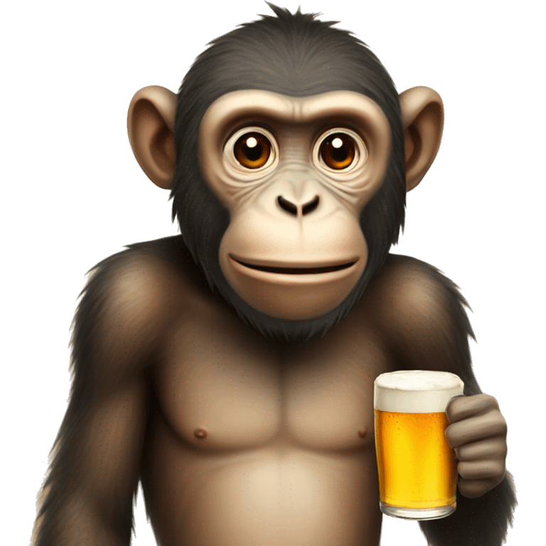 Monkey with a beer emoji