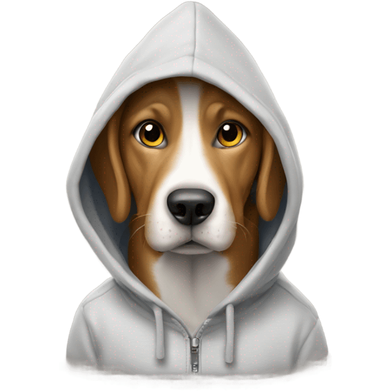 dog wearing hoodie emoji