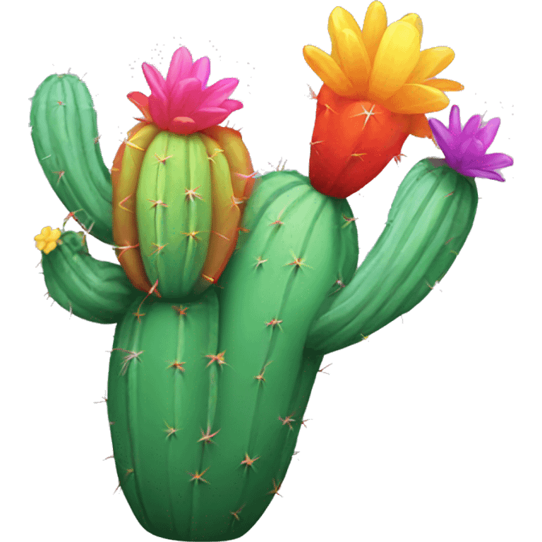 Rainbow cactus  emoji