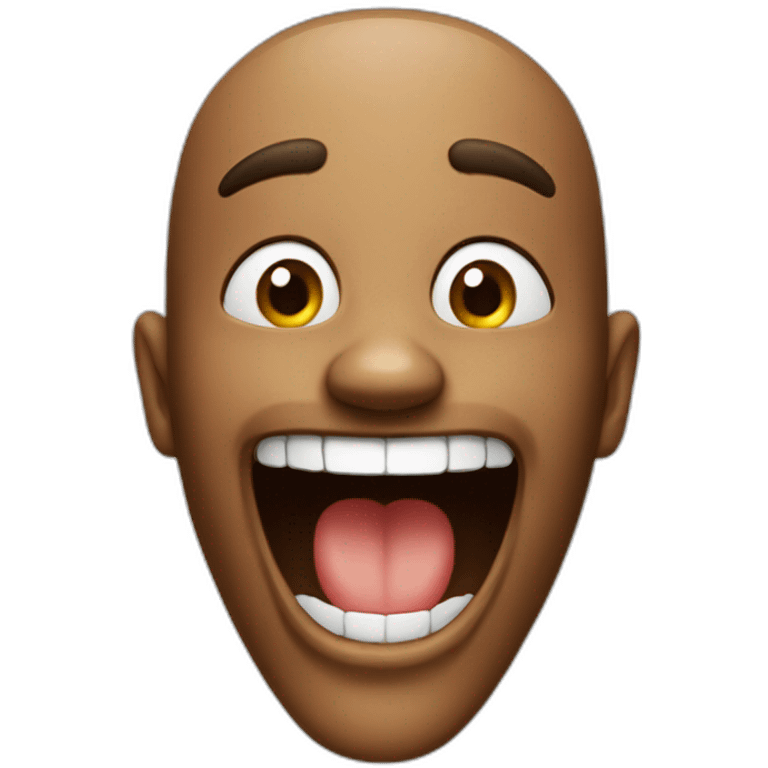 realistic face laughing their ass off emoji