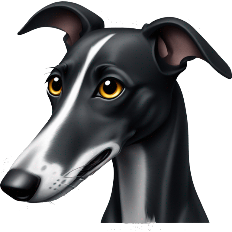 black greyhound with long nose  emoji