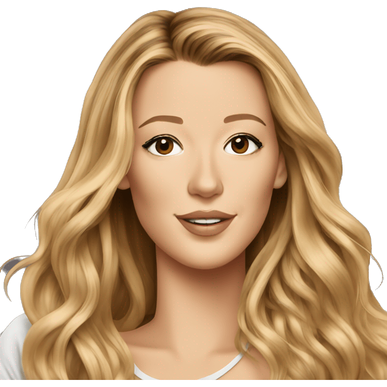 blake lively cartoon wearing tee emoji