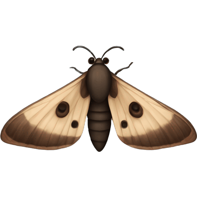 black and brown moth  emoji