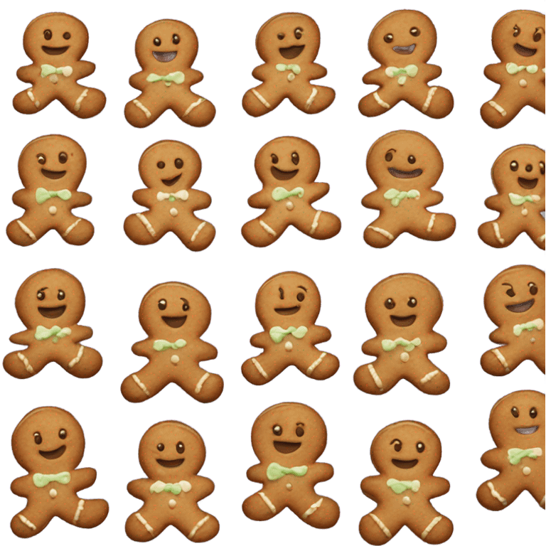 Cute Gingerbread man cookie emoji