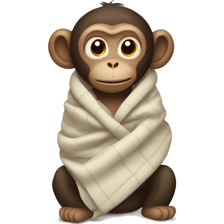 monkey wrapped in blanket emoji