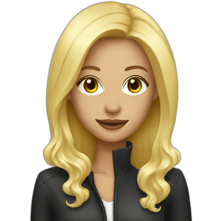 Blonde female Music producer emoji