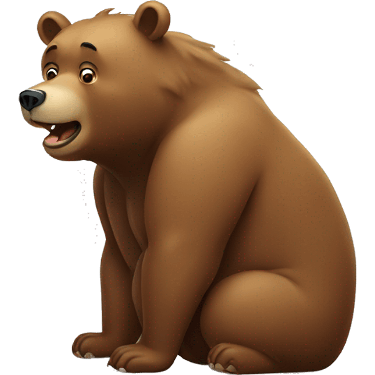 Bear farting emoji