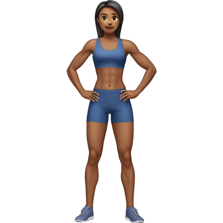 Woman leg muscles, fit woman emoji