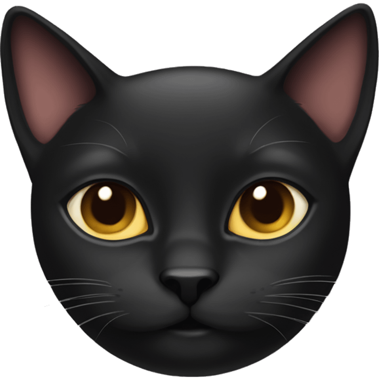 Black cat purring emoji