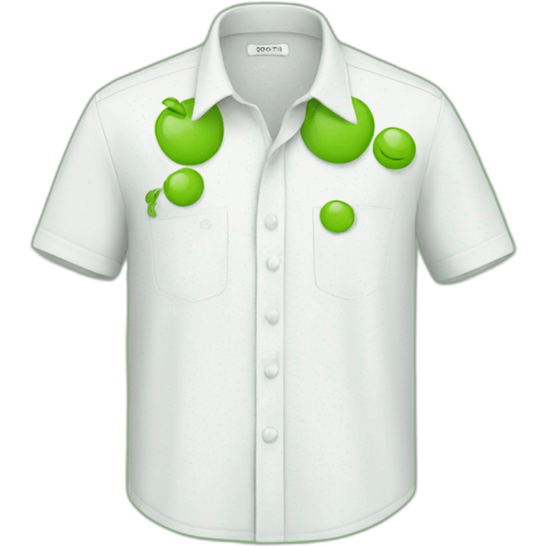 Happy green shirt white emoji