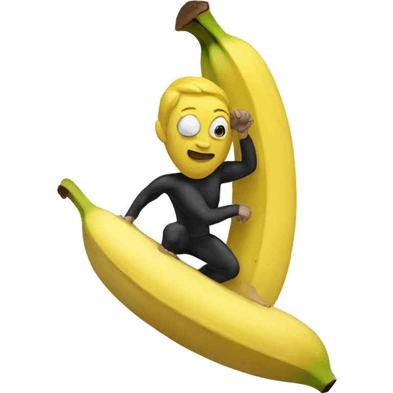 Banana surfing emoji