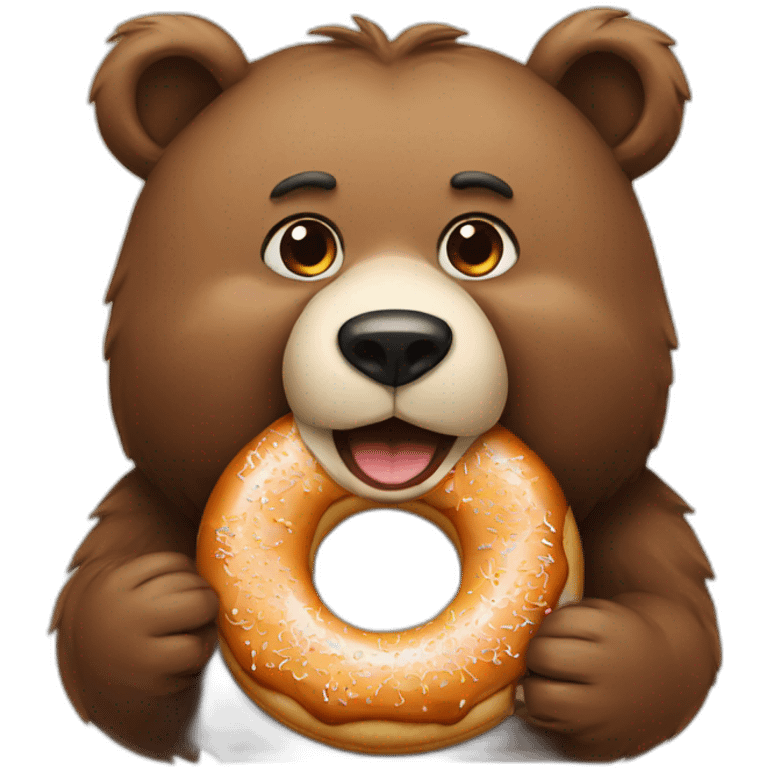 bear eating an donnut emoji