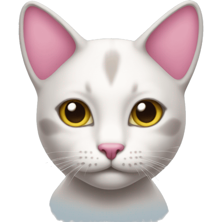 Cat with pink ears emoji