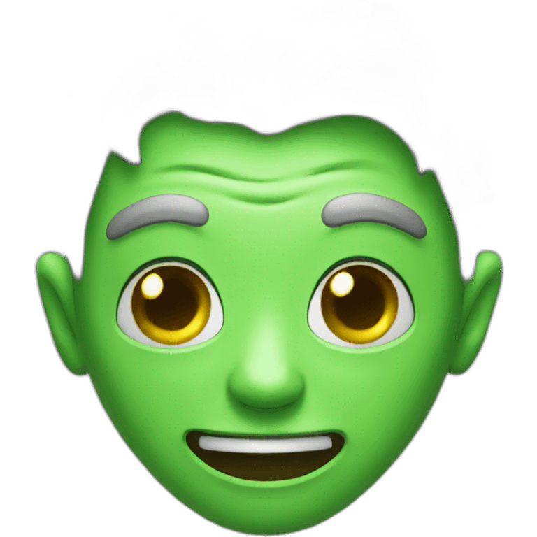 Friendly green plasma ghoul emoji