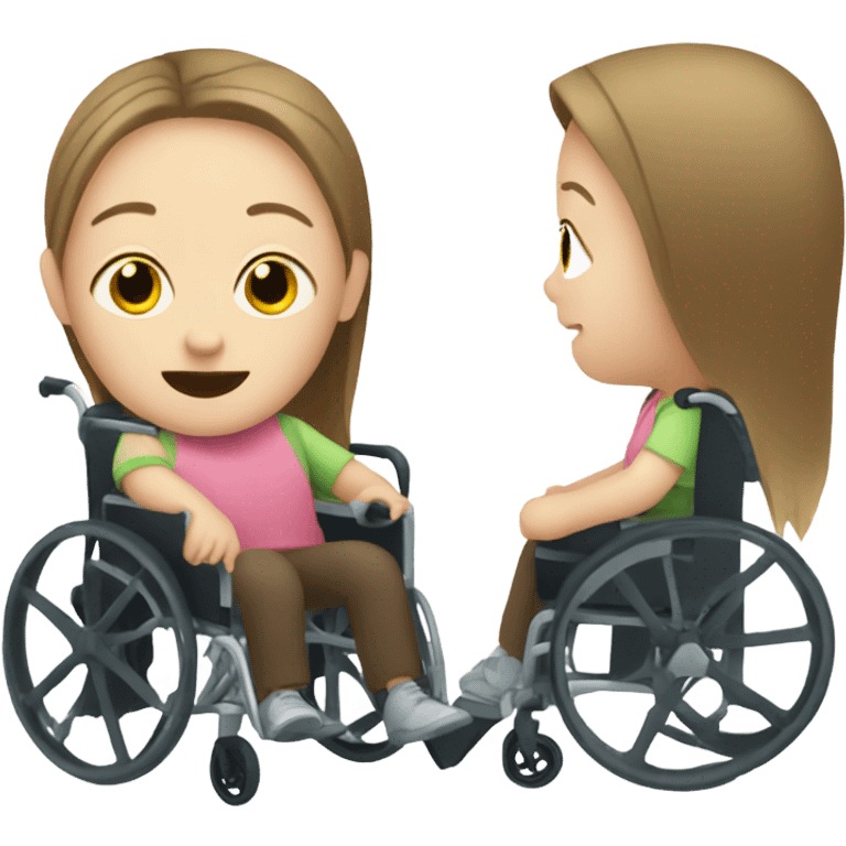 Person with down syndrome in a wheelchair  emoji