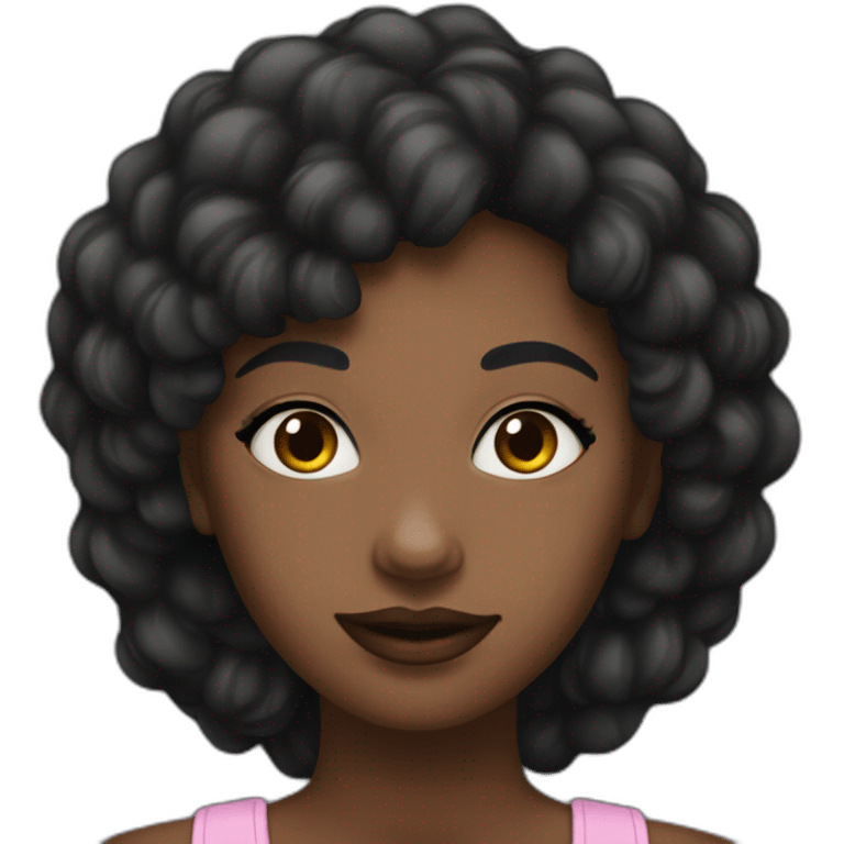 Fille noir maquillée emoji