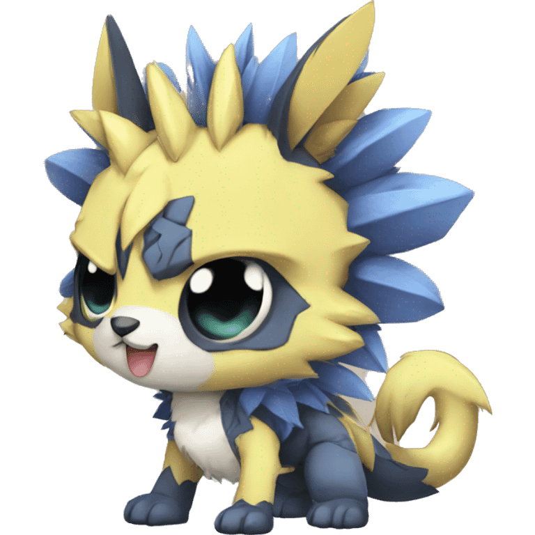 cute cool edgy punk Digimon-Fakemon-animal full body emoji