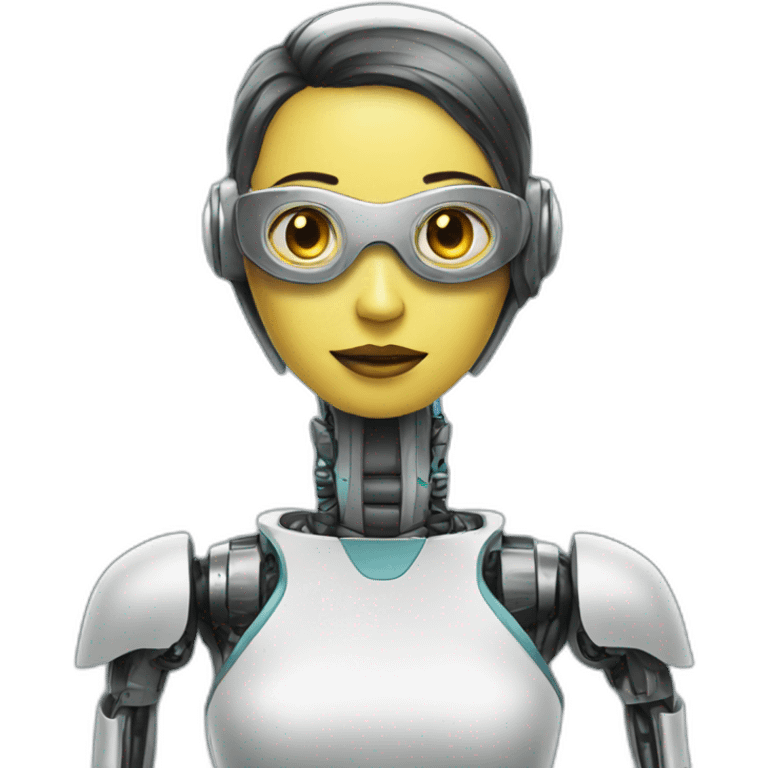 Lady robot emoji