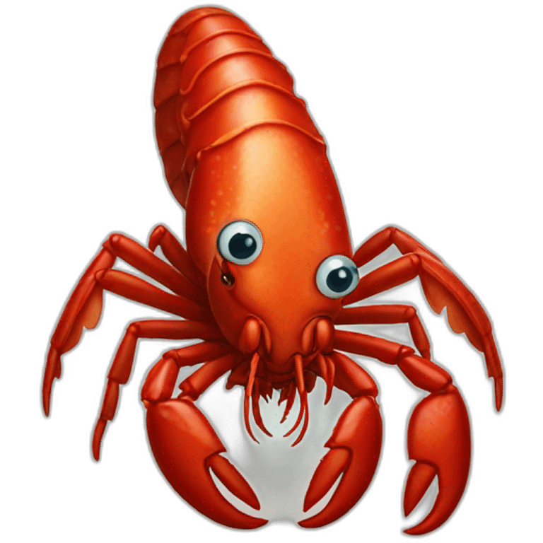 lobster with eyes and tattoos emoji