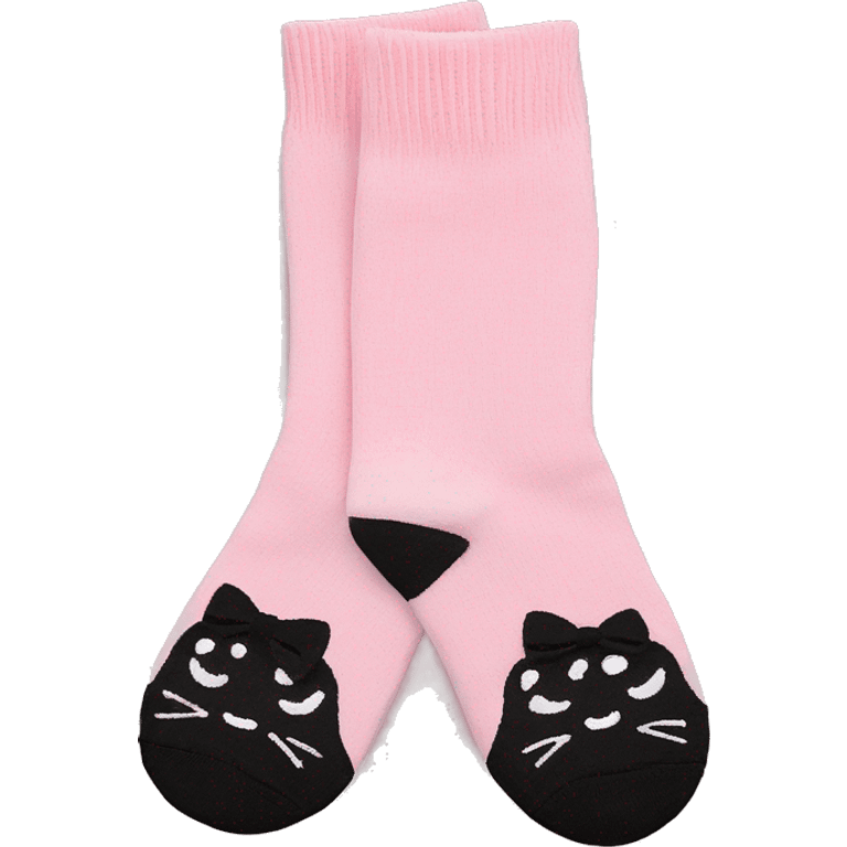 Pink bow socks small emoji