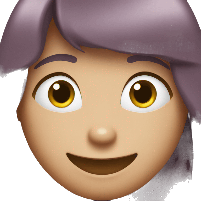 dark mauve cute happy face emoji