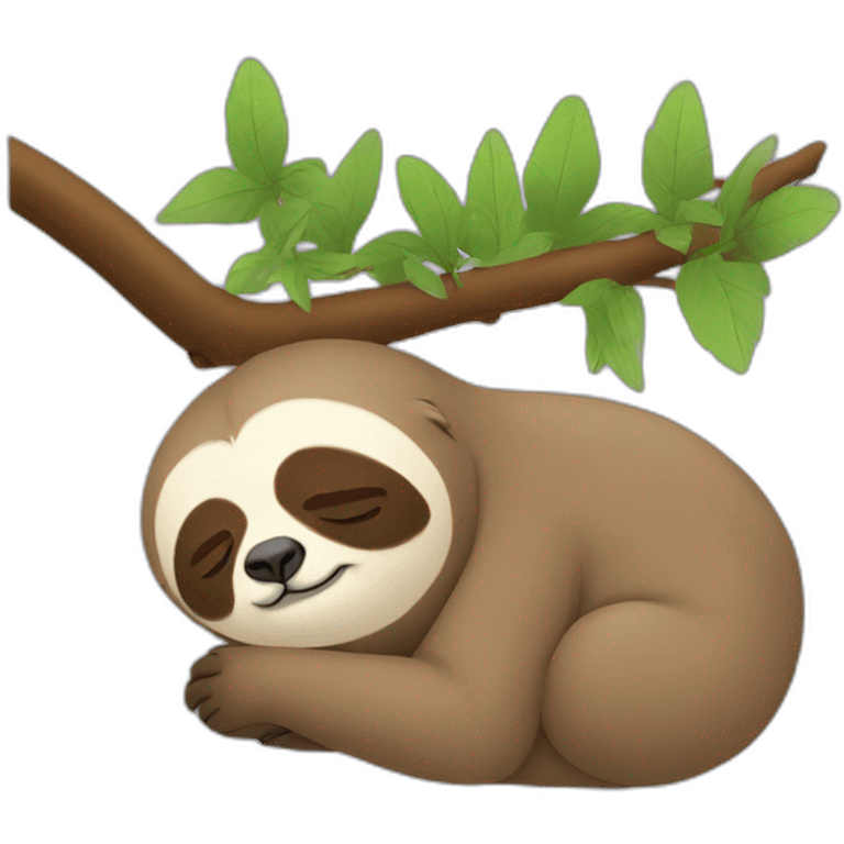 sleeping sloth emoji