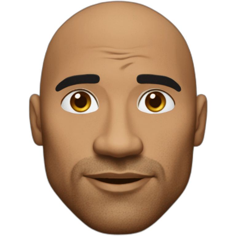 the rock sourcil baissé emoji