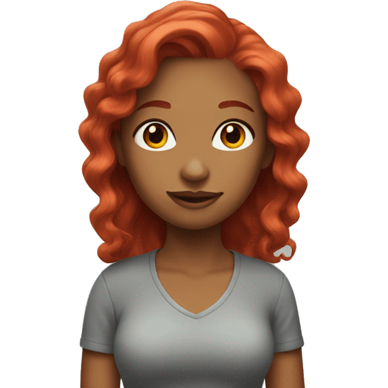 woman red hair cute emoji