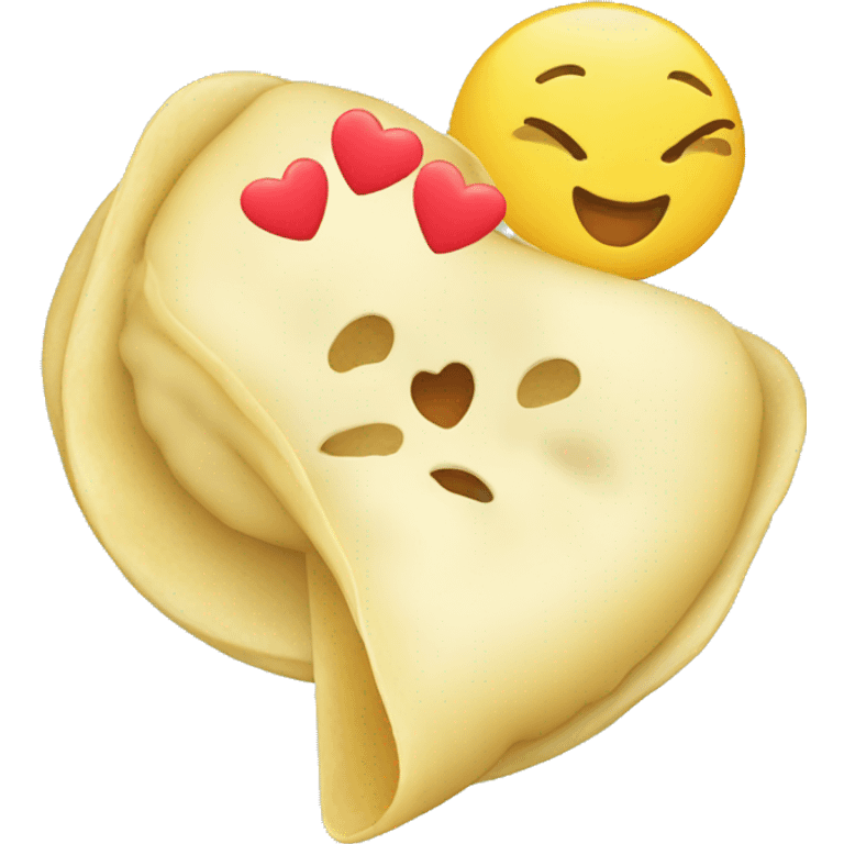 Perogy and hearts emoji