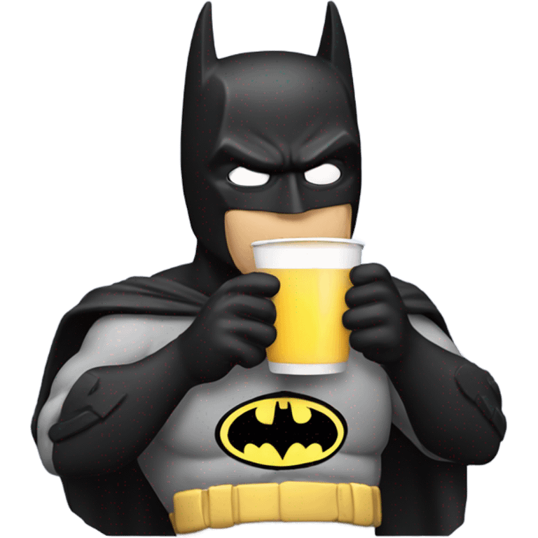 Batman drinking  emoji