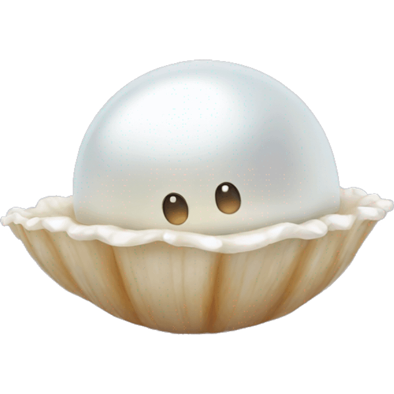 Pearl in shell emoji