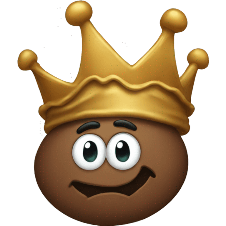 Poop wearing a crown emoji