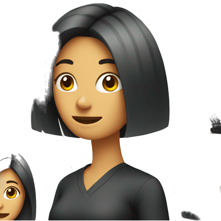 Woman cutting hair emoji