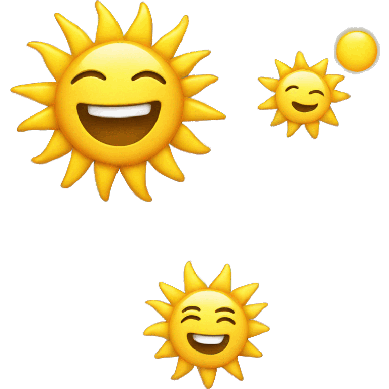 A happy sun emoji emoji