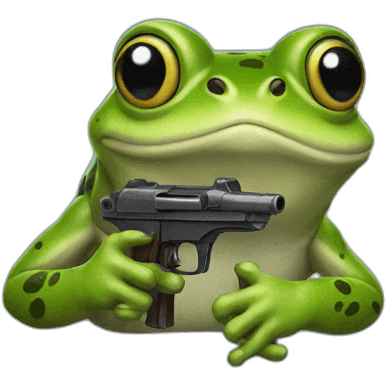 Gun frog emoji